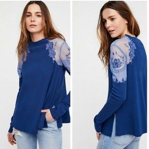 NWT Free People Daniela Lace Thermal Top - XS